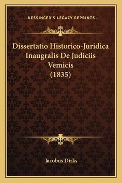 portada Dissertatio Historico-Juridica Inaugralis De Judiciis Vemicis (1835) (in Latin)