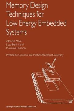 portada memory design techniques for low energy embedded systems (in English)