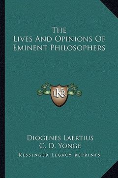 portada the lives and opinions of eminent philosophers (en Inglés)