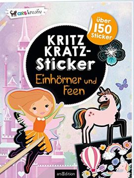 portada Kritzkratz-Sticker Einhã Rner und Feen -Language: German (en Alemán)