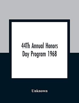 portada 44Th Annual Honors day Program 1968 