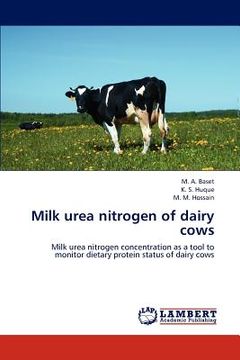 portada milk urea nitrogen of dairy cows (in English)