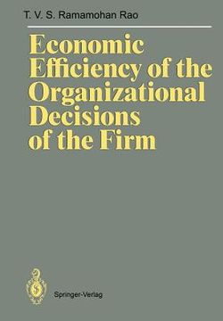 portada economic efficiency of the organizational decisions of the firm (en Inglés)