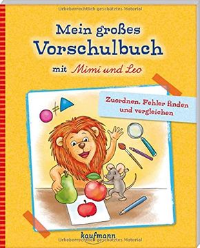 portada Mein Groã es Vorschulbuch mit Mimi & Leo: Zuordnen, Fehler Finden und Vergleichen (en Alemán)
