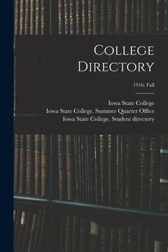 portada College Directory; 1916: fall (en Inglés)