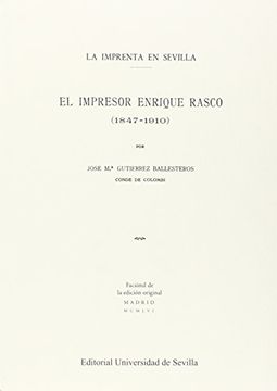 portada El impresor Enrique Rasco (1847-1910) (BILIOFILIA)