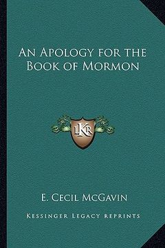 portada an apology for the book of mormon (in English)