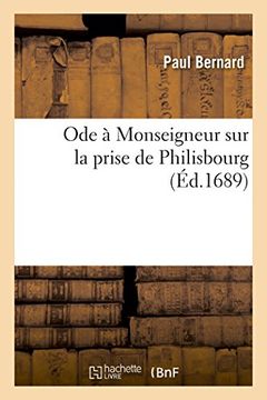 portada Ode à Monseigneur sur la prise de Philisbourg (Littérature)