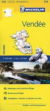 portada Michelin Localkarte Vendee 1: 150 000: Straßen- und Tourismuskarte