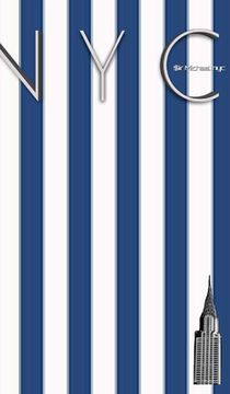 portada NYC Chrysler building blue and white stipe grid page style $ir Michael Limited edition: NYC Chrysler building blue and white stipe grid page style (en Inglés)