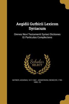 portada Aegidii Gutbirii Lexicon Syriacum (in English)
