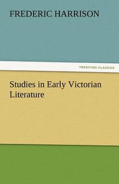 portada studies in early victorian literature (in English)