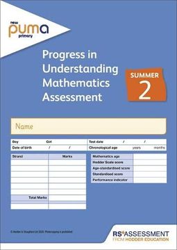 portada New Puma Test 2, Summer Pk10 (Progress in Understanding Mathematics Assessment) (en Inglés)