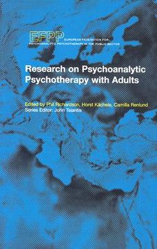 portada research on psychoanalytic psychotherapy with adults (en Inglés)