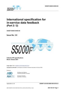 portada S5000F, International specification for in-service data feedback, Issue 3.0 (Part 2/2): S-Series 2021 Block Release 