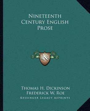 portada nineteenth century english prose