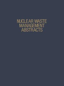 portada Nuclear Waste Management Abstracts (en Inglés)