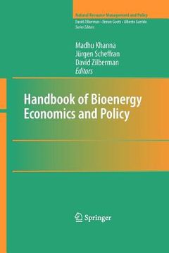 portada handbook of bioenergy economics and policy (en Inglés)