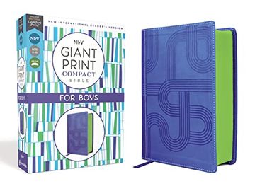portada Nirv, Giant Print Compact Bible for Boys, Leathersoft, Blue, Comfort Print (en Inglés)