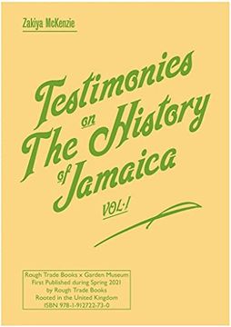 portada Testimonies on the History of Jamaica Vol. 1 - Zakiya Mckenzie (in English)