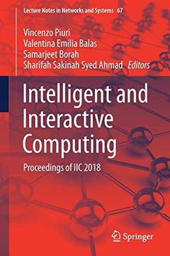 portada Intelligent and Interactive Computing. Proceedings of iic 2018. 