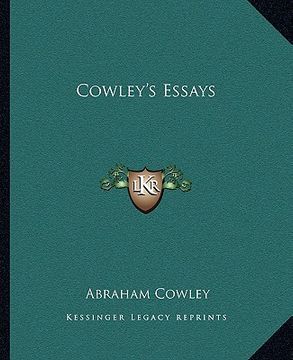 portada cowley's essays (en Inglés)