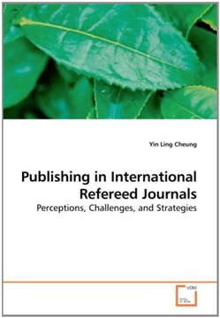 portada Publishing in International Refereed Journals: Perceptions, Challenges, and Strategies