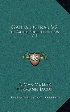 portada gaina sutras v2: the sacred books of the east v45 (en Inglés)