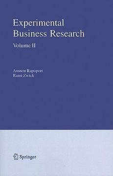 portada experimental business research, volume ii: economic and managerial perspectives (en Inglés)