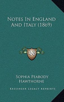 portada notes in england and italy (1869)
