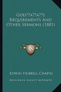 portada godacentsa -a centss requirements and other sermons (1881) (en Inglés)