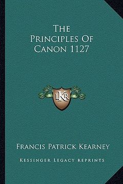 portada the principles of canon 1127 (en Inglés)