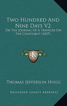 portada two hundred and nine days v2: or the journal of a traveler on the continent (1827) (en Inglés)