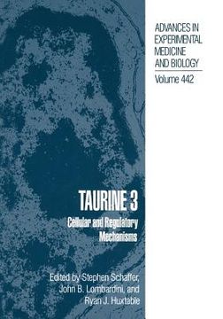 portada Taurine 3: Cellular and Regulatory Mechanisms (in English)
