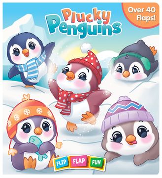 portada Plucky Penguins Flip Flap Fun Book (en Inglés)