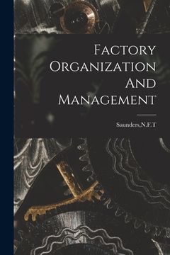 portada Factory Organization And Management (en Inglés)