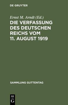 portada Die Verfassung des Deutschen Reichs vom 11. August 1919 (in German)