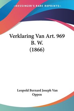 portada Verklaring Van Art. 969 B. W. (1866)