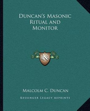 portada duncan's masonic ritual and monitor (en Inglés)