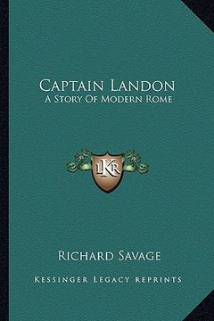 portada captain landon: a story of modern rome (in English)