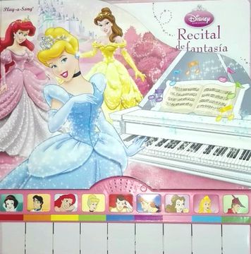 portada Princesas Disney. Piano Manual y Automatico. Codigos de Colores y Personajes