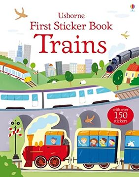 portada First Sticker Book Trains (First Sticker Books) (in English)