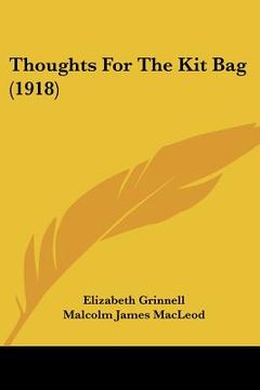 portada thoughts for the kit bag (1918) (in English)