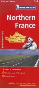 portada michelin northern france road and tourist map (en Inglés)
