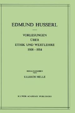 portada vorlesungen uber ethik und wertlehre 1908 1914 (en Inglés)