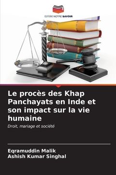 portada Le procès des Khap Panchayats en Inde et son impact sur la vie humaine (in French)
