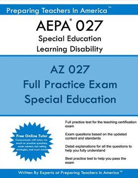 portada AEPA 027 Special Education Learning Disability: AZ 027 Special Education Learning Disability