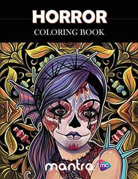 portada Horror Coloring Book: Coloring Book for Adults: Beautiful Designs for Stress Relief, Creativity, and Relaxation (en Inglés)