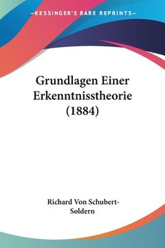 portada Grundlagen Einer Erkenntnisstheorie (1884) (en Alemán)
