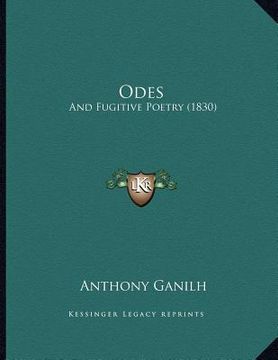 portada odes: and fugitive poetry (1830) (in English)